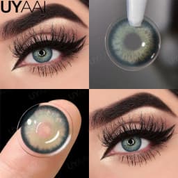 UYAAI Cleopatra Series Color Contact Lenses For Eye Brown Color Lens Blue Eyes Contact Makeup Beauty Colored Pupils Gray Natural