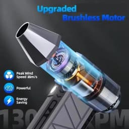 New 130000RPM Turbo Jet Fan Electric Air Duster Adjustable Wind Speed Turbo Violent Blower Rechargeable with Light Car Cleaning