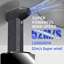 New 130000RPM Turbo Jet Fan Electric Air Duster Adjustable Wind Speed Turbo Violent Blower Rechargeable with Light Car Cleaning