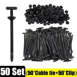 Universal Nylon Cable Tie Buckle Auto Fastener Screw Replacement Clip Car Fender Trunk Engine Guard Panel Wire Management Secure