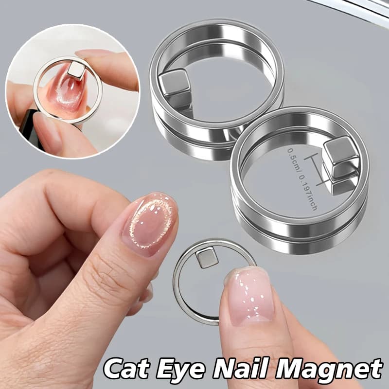New Circular Cat Eye Nail Magnet Strong Nail Art Magnetic Gel Polish Guide Tool DIY Magnetic Nail Helper Manicure Design