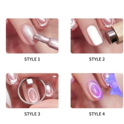 New Circular Cat Eye Nail Magnet Strong Nail Art Magnetic Gel Polish Guide Tool DIY Magnetic Nail Helper Manicure Design
