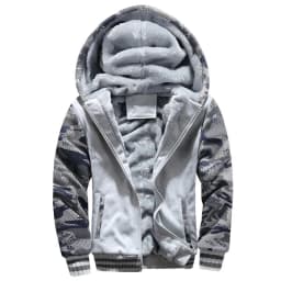 Men's Winter Jackets Thick Warm Jacket Brand Sportswear Coat Pants Solid Color Fleece Zipper Hooded Long Sleeved Male Outerwear
