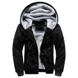 Men's Winter Jackets Thick Warm Jacket Brand Sportswear Coat Pants Solid Color Fleece Zipper Hooded Long Sleeved Male Outerwear