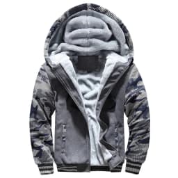 Men's Winter Jackets Thick Warm Jacket Brand Sportswear Coat Pants Solid Color Fleece Zipper Hooded Long Sleeved Male Outerwear