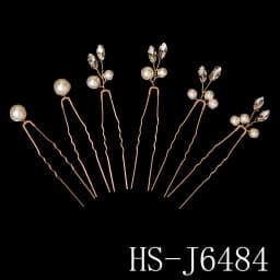 6 Pcs/Lot Austrian Crystal Rhinestones Bridal Hairpins Pearl Wedding Headpieces Hair Jewelry Accessories for Women Holiday Gift