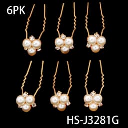 6 Pcs/Lot Austrian Crystal Rhinestones Bridal Hairpins Pearl Wedding Headpieces Hair Jewelry Accessories for Women Holiday Gift