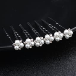 6 Pcs/Lot Austrian Crystal Rhinestones Bridal Hairpins Pearl Wedding Headpieces Hair Jewelry Accessories for Women Holiday Gift