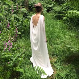 Wedding Bridal Chiffon Long Cape Party Formal Lady Cloak Elegant Prom Women Shawl Simple Double Shoulder Veil with Pin