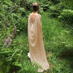 Wedding Bridal Chiffon Long Cape Party Formal Lady Cloak Elegant Prom Women Shawl Simple Double Shoulder Veil with Pin