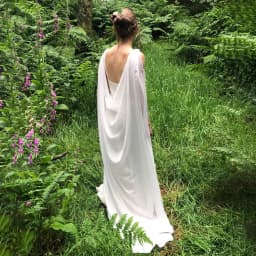 Wedding Bridal Chiffon Long Cape Party Formal Lady Cloak Elegant Prom Women Shawl Simple Double Shoulder Veil with Pin