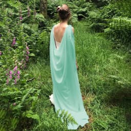 Wedding Bridal Chiffon Long Cape Party Formal Lady Cloak Elegant Prom Women Shawl Simple Double Shoulder Veil with Pin