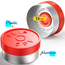 100PCS filp off cap medical vial cap aluminum cap medical bottle cap OD 13mm diameter full aluminum cap glass cap