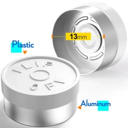 100PCS filp off cap medical vial cap aluminum cap medical bottle cap OD 13mm diameter full aluminum cap glass cap