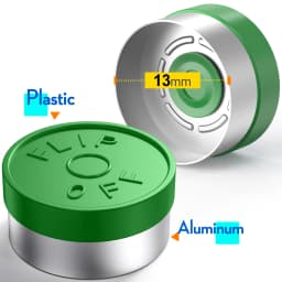 100PCS filp off cap medical vial cap aluminum cap medical bottle cap OD 13mm diameter full aluminum cap glass cap