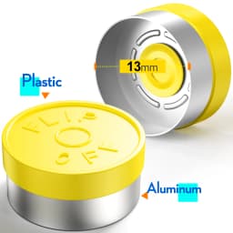100PCS filp off cap medical vial cap aluminum cap medical bottle cap OD 13mm diameter full aluminum cap glass cap