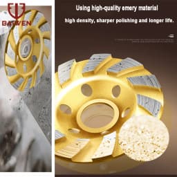 100/125/150/180mm Diamond Grinding Disc Abrasive Grinder Wheel Tools Bowl Shape for Concrete Tile Granite Polishing Tools