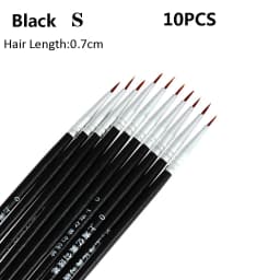 10Pcs Art Supplies Hand Painted Thin Hook Line Pen Drawing Art Pen Paint Brush Nylon Brush Acrylic Painting Pen Wholesale