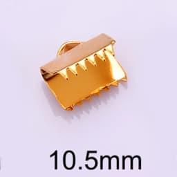 50 pcs Stainless Steel Crimp Ribbon and Cord Tips Ends Hypoallergenic,DIY Jewelry Makings of Fold Cord Tips, Not Fade