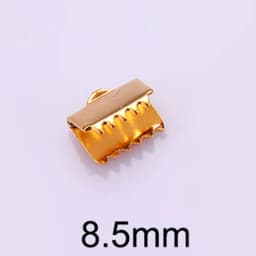 50 pcs Stainless Steel Crimp Ribbon and Cord Tips Ends Hypoallergenic,DIY Jewelry Makings of Fold Cord Tips, Not Fade