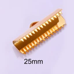50 pcs Stainless Steel Crimp Ribbon and Cord Tips Ends Hypoallergenic,DIY Jewelry Makings of Fold Cord Tips, Not Fade