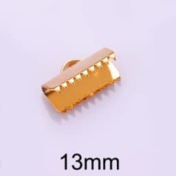 50 pcs Stainless Steel Crimp Ribbon and Cord Tips Ends Hypoallergenic,DIY Jewelry Makings of Fold Cord Tips, Not Fade