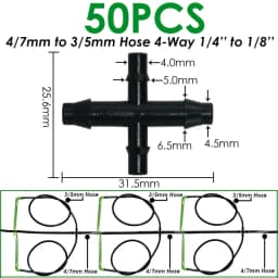 KESLA 25PCS Bend Arrow Dripper Micro Drip Irrigation Kit Emitters for 3/5mm Hose Garden Watering Saving Micro Dripper Greenhouse