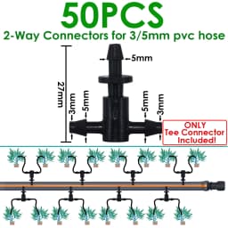 KESLA 25PCS Bend Arrow Dripper Micro Drip Irrigation Kit Emitters for 3/5mm Hose Garden Watering Saving Micro Dripper Greenhouse