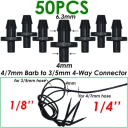 KESLA 25PCS Bend Arrow Dripper Micro Drip Irrigation Kit Emitters for 3/5mm Hose Garden Watering Saving Micro Dripper Greenhouse
