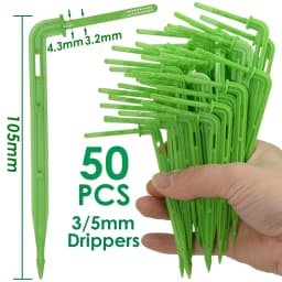 KESLA 25PCS Bend Arrow Dripper Micro Drip Irrigation Kit Emitters for 3/5mm Hose Garden Watering Saving Micro Dripper Greenhouse