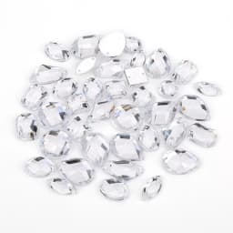 100pcs Mixed Shapes Rhinestones Glitter Crystal Acrylic Sew On Flatback Rhinestones Stone For DIY Clothes Sewing Beads