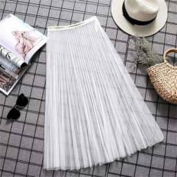 Women Sexy Mesh Lace Transparent Long Tulle Skirt Korean Fashion Summer Ladies Elastic High Waist Black White Beach Midi Skirt