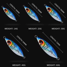 ALLBLUE ATLAS Metal Jig Spoon Lure 14G 20G 30G 40G 60G  Artificial Bait Shore Slow Jigging Super Hard Bass Fishing Tackle