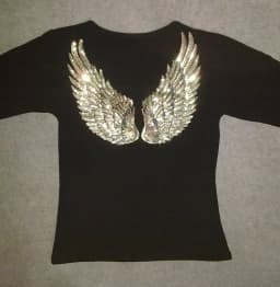 1 Pair Fashion Large Sequins Wing Embroidery Patch Fabric For Clothing Applique Coat DIY Accessories Iron On Repair