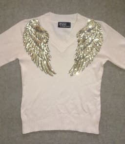 1 Pair Fashion Large Sequins Wing Embroidery Patch Fabric For Clothing Applique Coat DIY Accessories Iron On Repair