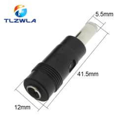 Connector For Dc Power Adapter Connector Plug Conversion Head Jack Female Socket 5.5*2.1mm Turn To Male 5.5*2.5mm