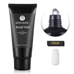 MSHARE Poly Nail Extension Gel TPO Hema Free Milky White Nails 60g Nail Extension Camouflage Quick Building Finger 60ml