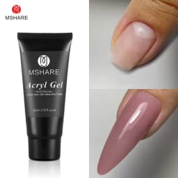 MSHARE Poly Nail Extension Gel TPO Hema Free Milky White Nails 60g Nail Extension Camouflage Quick Building Finger 60ml