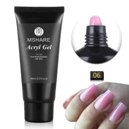 MSHARE Poly Nail Extension Gel TPO Hema Free Milky White Nails 60g Nail Extension Camouflage Quick Building Finger 60ml