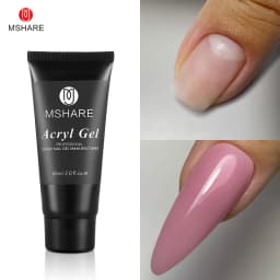 MSHARE Poly Nail Extension Gel TPO Hema Free Milky White Nails 60g Nail Extension Camouflage Quick Building Finger 60ml
