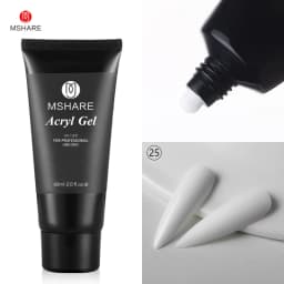 MSHARE Poly Nail Extension Gel TPO Hema Free Milky White Nails 60g Nail Extension Camouflage Quick Building Finger 60ml