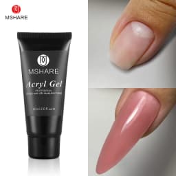 MSHARE Poly Nail Extension Gel TPO Hema Free Milky White Nails 60g Nail Extension Camouflage Quick Building Finger 60ml