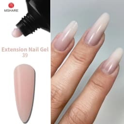 MSHARE Poly Nail Extension Gel TPO Hema Free Milky White Nails 60g Nail Extension Camouflage Quick Building Finger 60ml