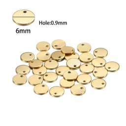 10-50pcs 6-30mm Stainless Steel Charms Round Dog Tag Pendant Stamping Blanks Pendants For Custom Necklaces DIY Jewelry Making
