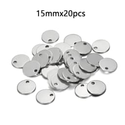 10-50pcs 6-30mm Stainless Steel Charms Round Dog Tag Pendant Stamping Blanks Pendants For Custom Necklaces DIY Jewelry Making