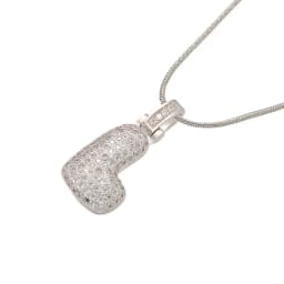 1.25x500mm Fat and Lovely Crystal Brass Silver Color A-Z Letter Charm Necklace for Women Friends Birthday Gift Model: VL34