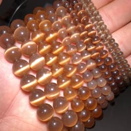 YHBZRET Colorful Cat Eye Beads opal Natural Stone Round glass Loose Spacer beads for Jewelry making DIY bracelets 4/6/8/10/12MM