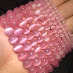 YHBZRET Colorful Cat Eye Beads opal Natural Stone Round glass Loose Spacer beads for Jewelry making DIY bracelets 4/6/8/10/12MM
