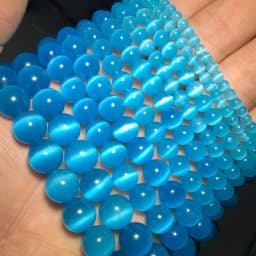 YHBZRET Colorful Cat Eye Beads opal Natural Stone Round glass Loose Spacer beads for Jewelry making DIY bracelets 4/6/8/10/12MM