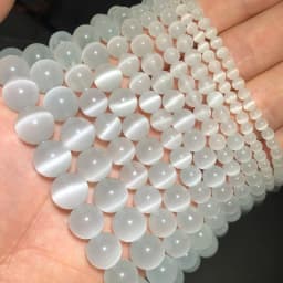 YHBZRET Colorful Cat Eye Beads opal Natural Stone Round glass Loose Spacer beads for Jewelry making DIY bracelets 4/6/8/10/12MM